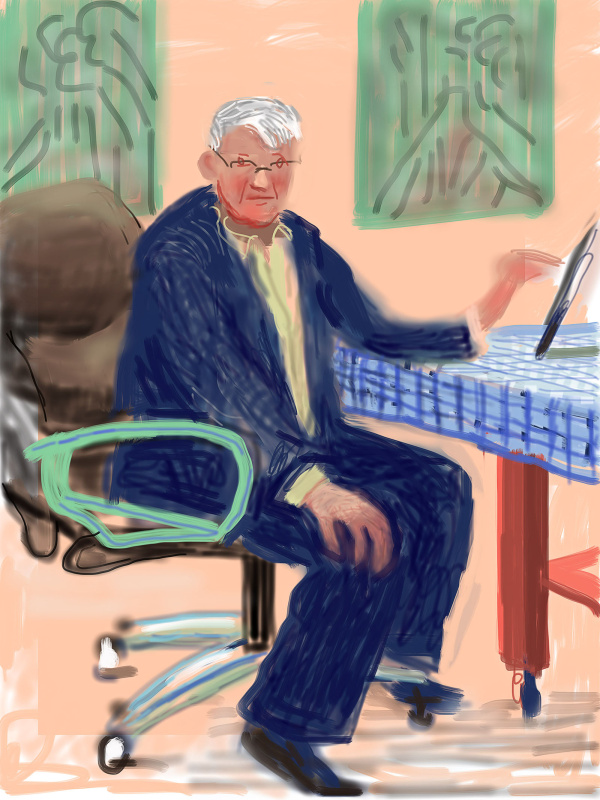 大卫霍克尼2012Self Portrait1(iPad drawing)
